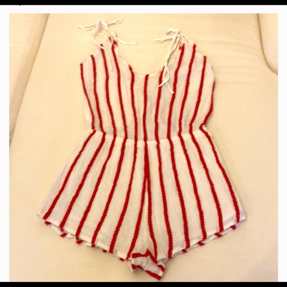Rip Curl Red And White Shoreside Romper - M - image 2